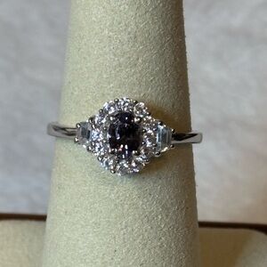 NEW 1.20 ctw Genuine Lavender Purple Spinel 925 Sterling Silver Ring